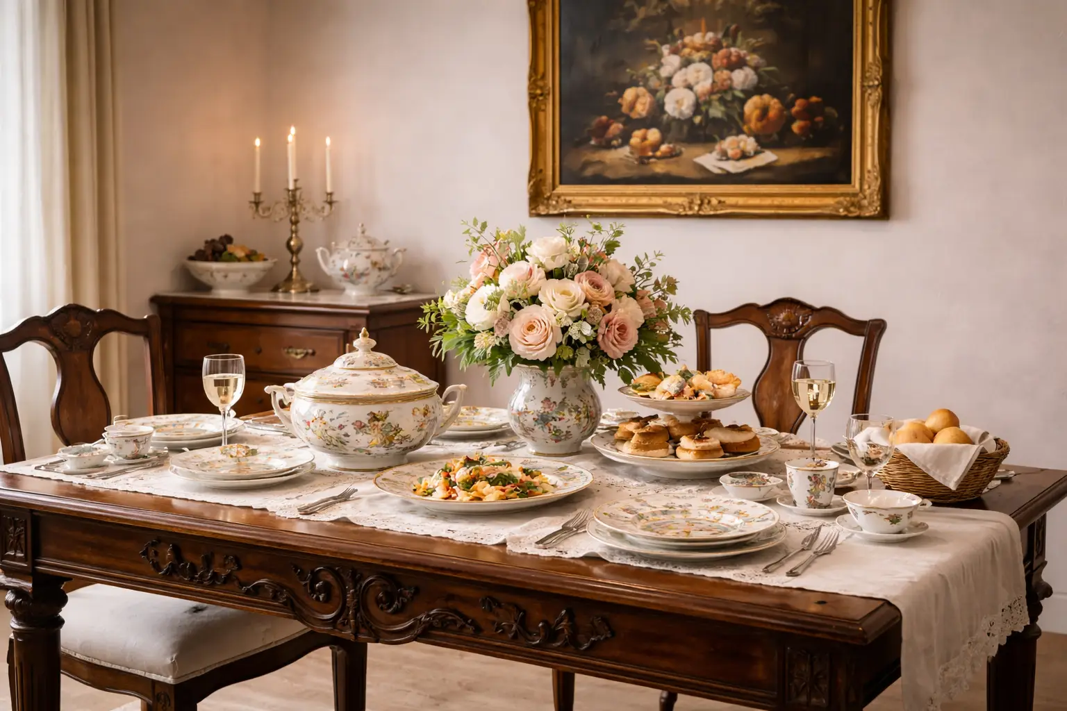 Porzellan Raum mit zwei Bereichen