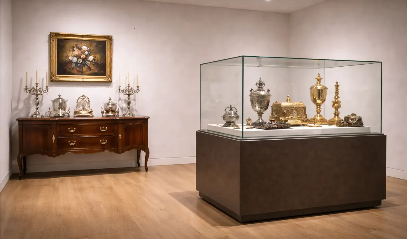 Raumansicht Gold und Silber - Galerie Scholz