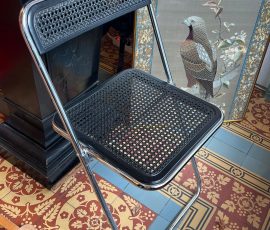 Klappstuhl (5 weitere verfügbar)
Pia Cane Klappstuhl Pia Cane, Designklassiker, schwarz mit Rohrgeflecht