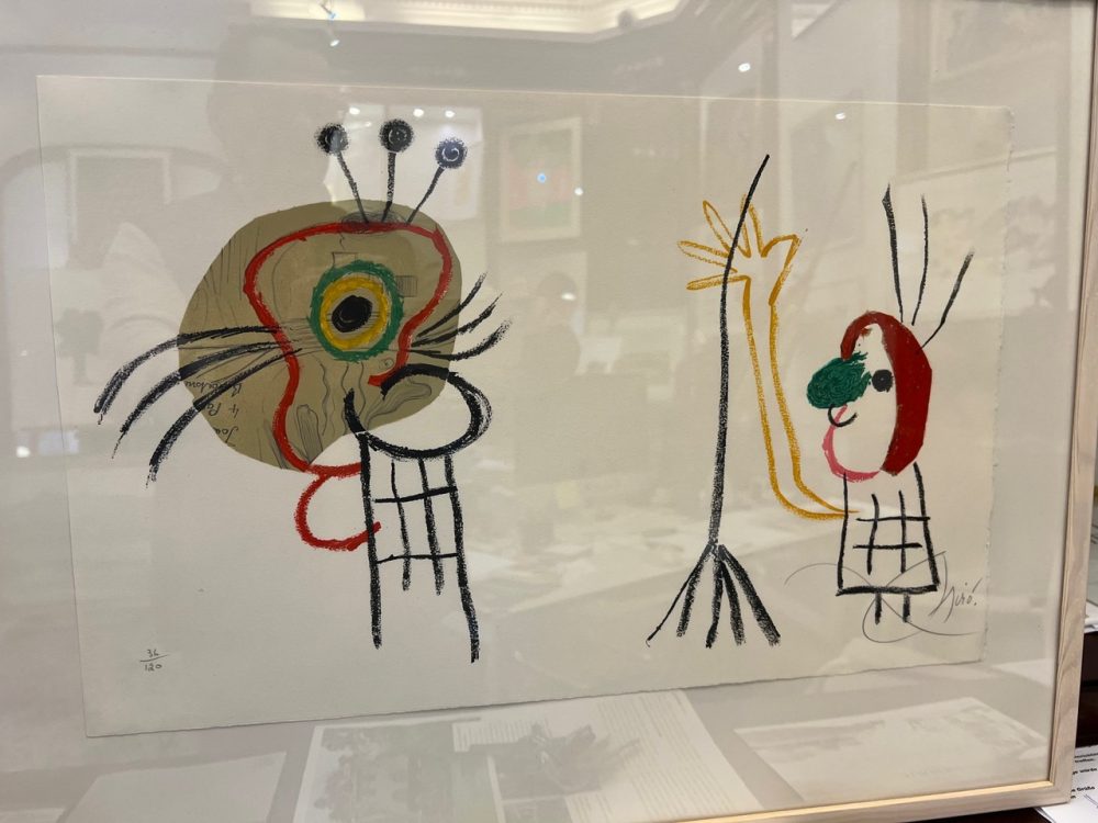 Farblithographie, Joan Miro, handsigniert, seltenes Blatt
